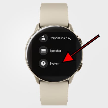 Einstellungsmenü Wear OS