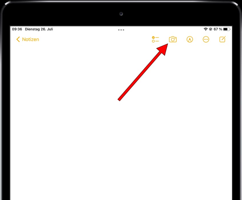 Symbol für Kamera notizen