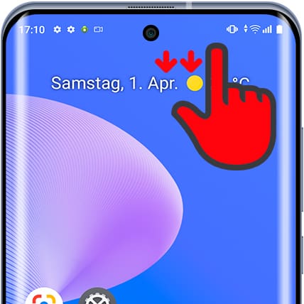 Öffnen Sie das Android Quick Panel
