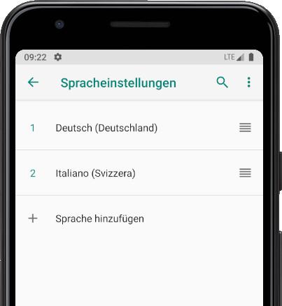 Sprache hinzufügen Android