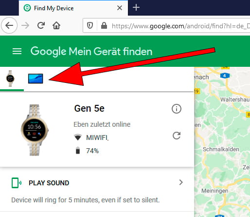 Wechseln Sie zwischen Google-Geräten