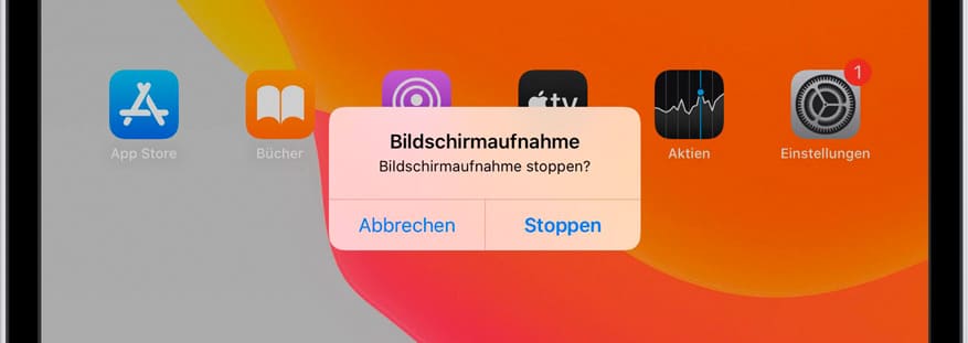 Beenden Sie die Bildschirmaufnahme