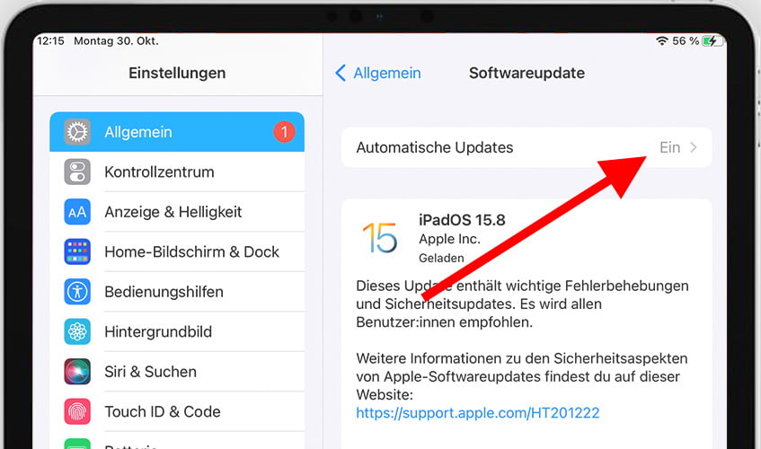 Automatische Updates iPhone